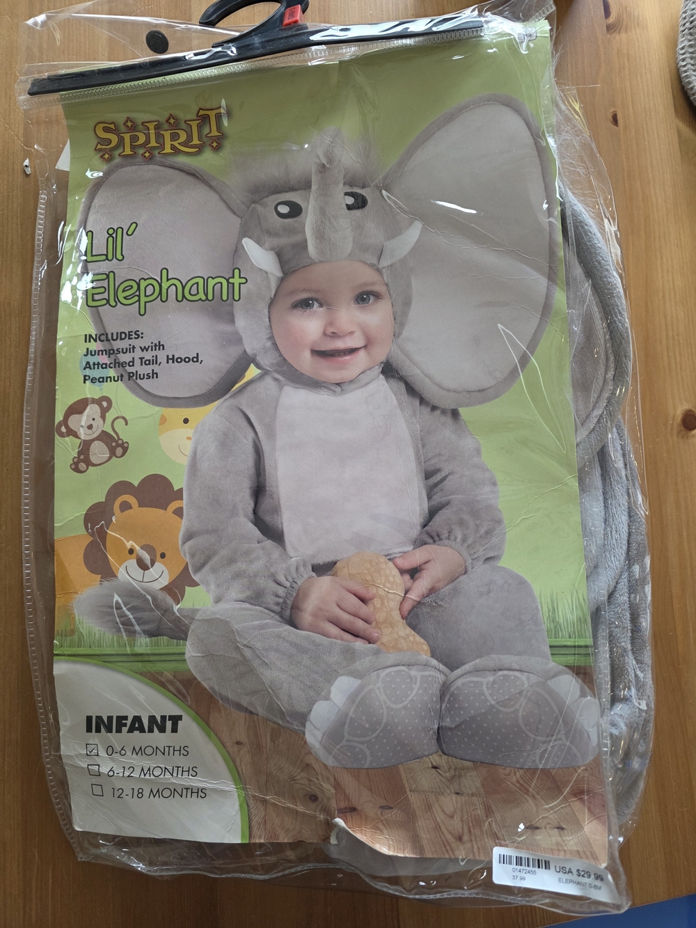 Spirit Lil' Elephant Infant Costume - 0-6M